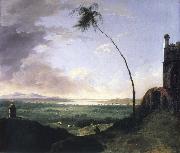 unknow artist Tomb and distant View of the Rajmahal Hills Germany oil painting reproduction